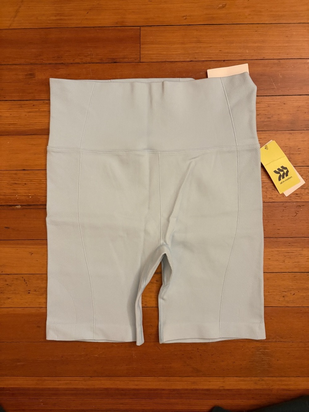 all in motion High-Rise Light Blue Seamless Bike Shorts